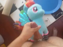 character:rainbow_dash cockring cum cum_on_plushie has_audio male masturbation penis quality:240p socks toy:plushie video // 320x240 // 2.2MB