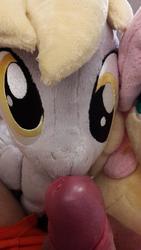 character:derpy_hooves character:fluttershy creator:sluttyshy male penis precum toy:plushie // 1836x3264 // 363.0KB
