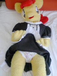 anthro character:apple_bloom creator:redjin5 maid panties toy:plushie // 900x1200 // 277.3KB