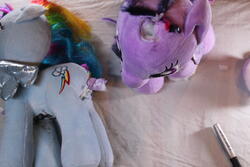 body_writing character:rainbow_dash character:twilight_sparkle fetish:destruction hornjob sph toy:build-a-bear toy:plushie // 5184x3456 // 5.9MB