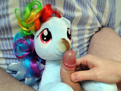 character:rainbow_dash fetish:scat male penis shit shit_on_plushie toy:build-a-bear toy:plushie // 1200x900 // 357.5KB
