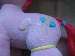 character:pinkie_pie creator:ikananprincess cum cum_on_plushie toy:build-a-bear toy:plushie // 3648x2736 // 2.3MB