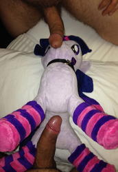character:twilight_sparkle collar creator:jin male penis socks toy:plushie two_men // 2245x3264 // 635.2KB