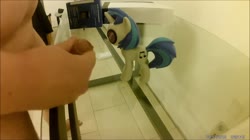 character:vinyl_scratch character:wonderbolt cosplay creator:labpony cum cum_on_toy has_audio latex male masturbation penis quality:720p toy:funko toy:vinyl_figures two_men video // 1280x720 // 21.9MB